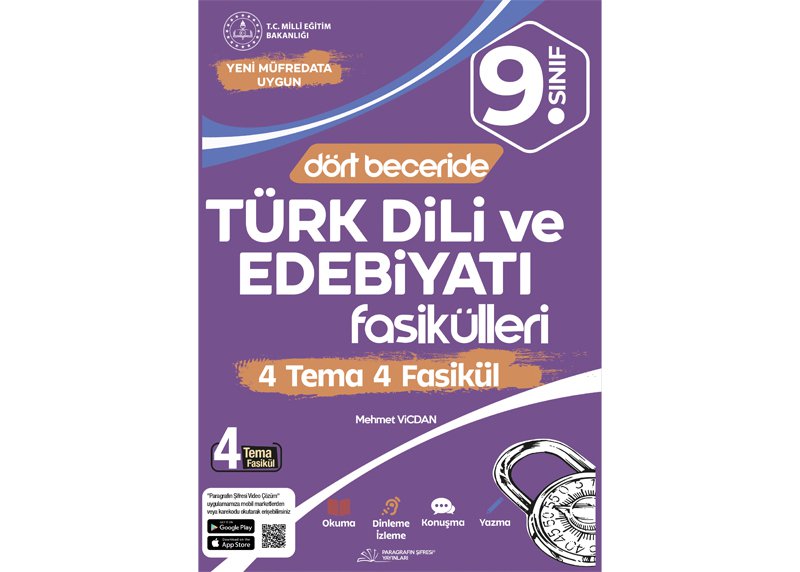 9. Sınıf Dört Beceride Türk Dili ve Edebiyatı Fasikülleri